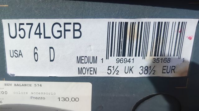 New Balance 574 nr 38.5