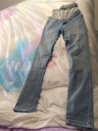 Jeans premamá azul
