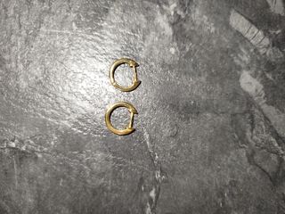 Pendientes Aro Liso Plata 925 Chapado en Oro