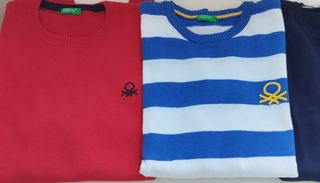 Pack 3 jerseys Benetton niño 11-12. Muy nuevos.