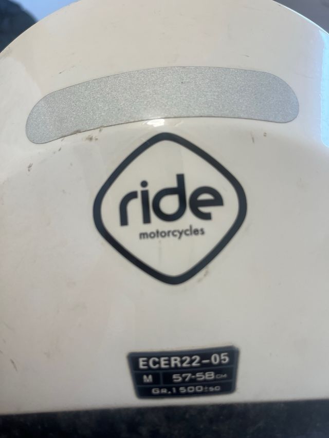 Casco moto blanco con visera talla M