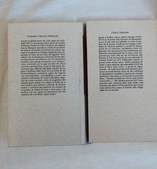 Lote Gabriel García  Márquez y Pablo Neruda