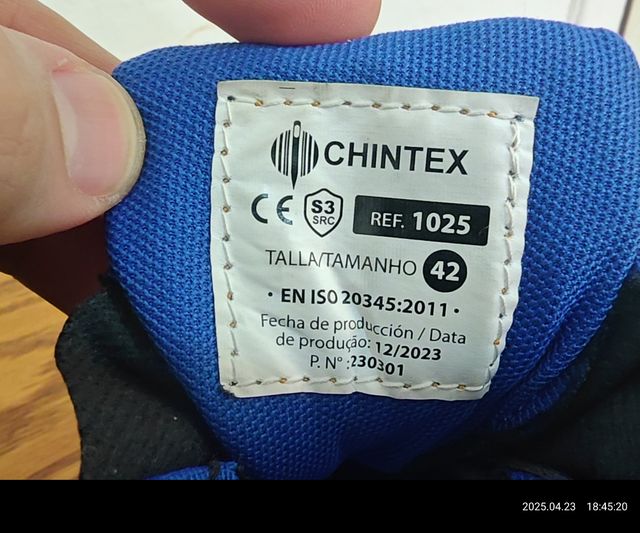 Botas de seguridad chintex talla 42