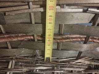 Cesto vimini rettangolare con manici