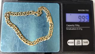 Pulsera Espiga oro 18k, 9.99gr, 20cm. 