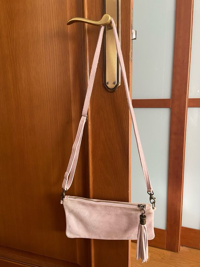 Bolsito mano/bandolera ante rosa