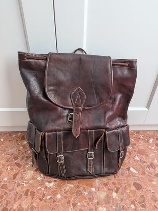 Mochila cuero ovino