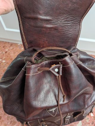 Mochila cuero ovino