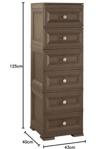 Cajonera alta de 6 cajones