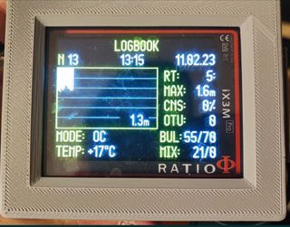Scuba diving computer Ratio iX3M Tech+