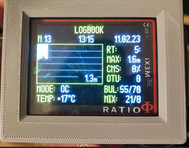 Scuba diving computer Ratio iX3M Tech+