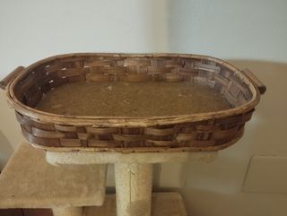 Cesto vimini ovale antico