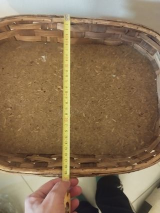 Cesto vimini ovale antico