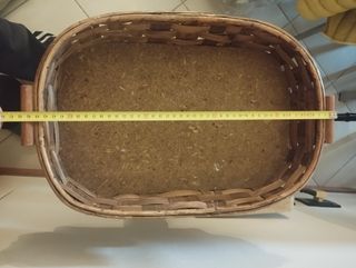 Cesto vimini ovale antico