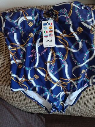 Bañador azul marinero mujer - Talla 46. Nuevo