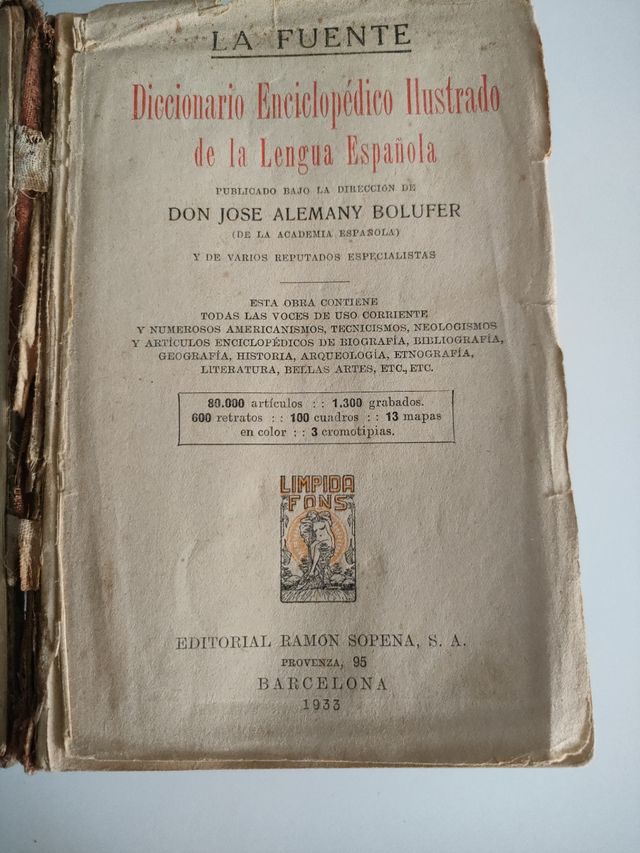 Diccionario enciclopédico ilustrado 1933