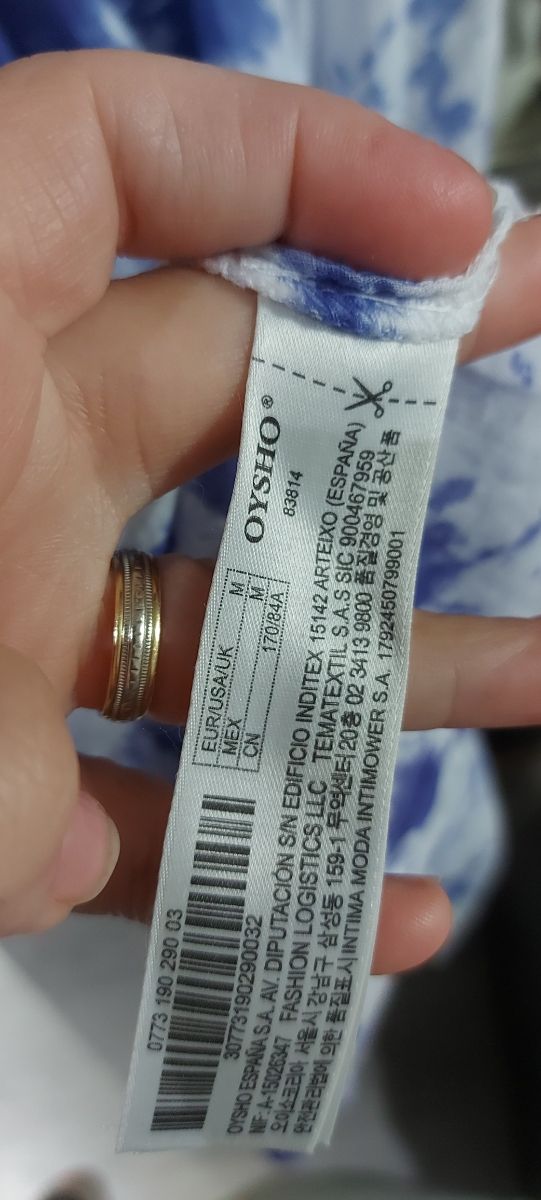 Vestido Oysho azul - Talla M