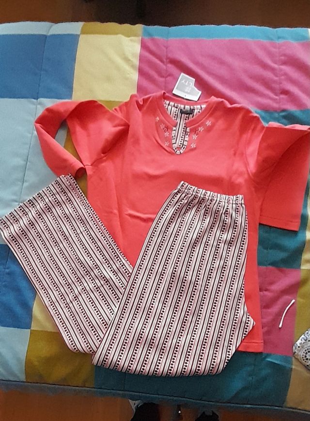 Pijama mujer - Rosa y marrón