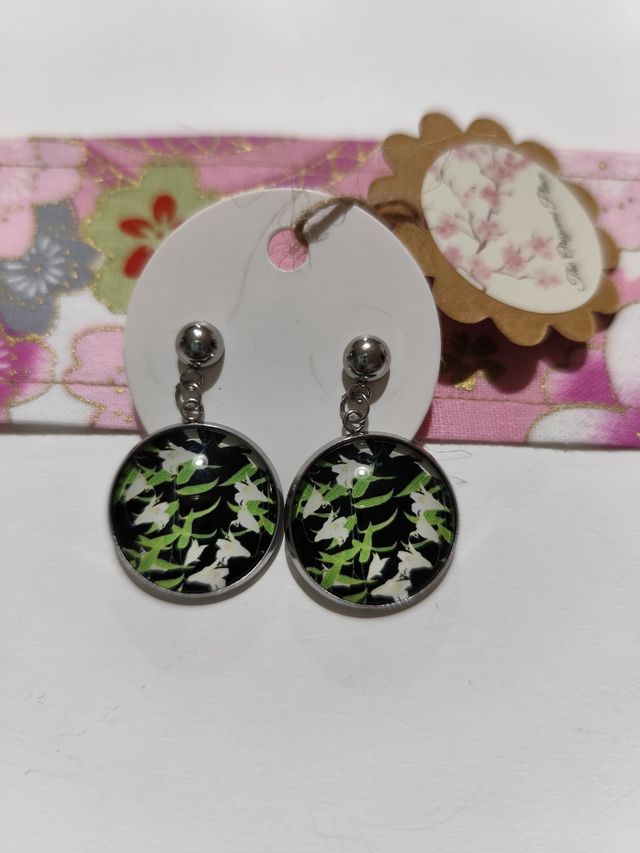 Orecchini giapponesi floreali