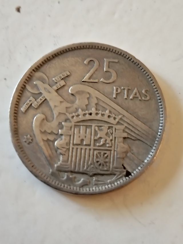 Moneda 25 Pesetas 1957*58