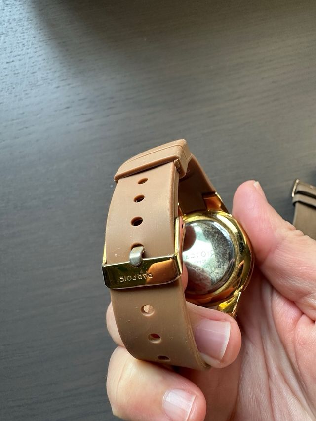 Reloj Parfois dorado - correa marrón