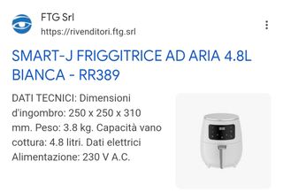 Friggitrice ad aria SmartJ vendo x doppio acquisto