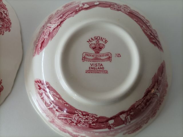 Mason's Vista Rosa Cuencos Ensaladeras