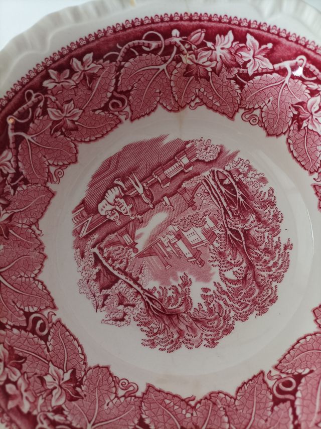 Mason's Vista Rosa Cuencos Ensaladeras