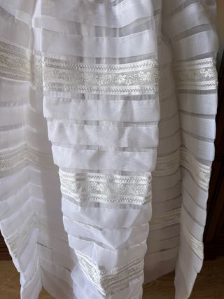 Traje Comunión niña blanco +tocado+guantes