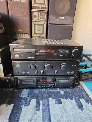 Onkyo amplificador, stereo tuner y CD