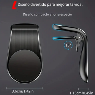 Soporte de teléfono para coche magnetico negro