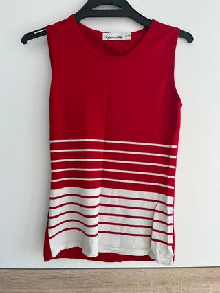 Jersey sin mangas roja