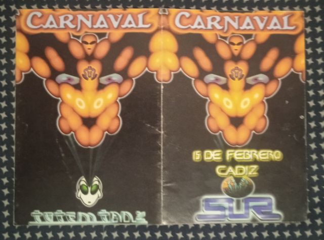 Flyer despegables Fiesta SUR Carnaval Anfiteatro C