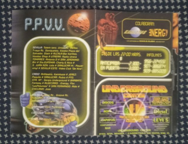 Flyer despegables Fiesta SUR Carnaval Anfiteatro C