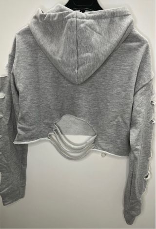 Sudadera corta gris Shela talla S