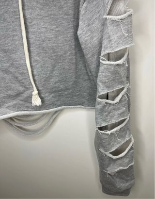 Sudadera corta gris Shela talla S