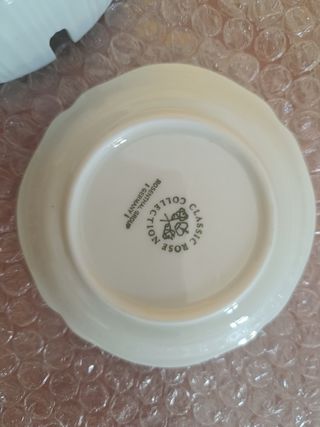 Cenicero y 3 Platitos Porcelana Alemana Año 1962.