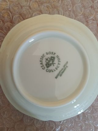 Cenicero y 3 Platitos Porcelana Alemana Año 1962.