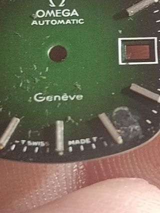 Esfera dial de reloj vintage Omega 
