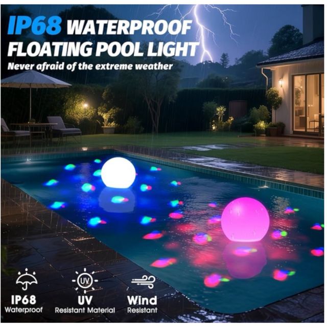 Luces Piscina Flotantes con Efectos Lumínicos Submarino