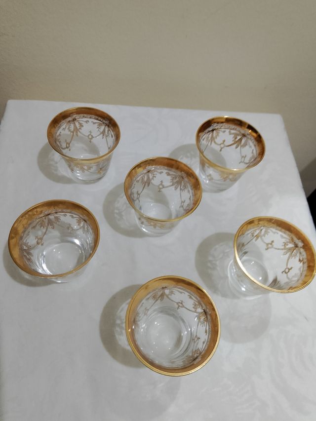 Sei bicchieri da sakè di cristallo di Murano!!