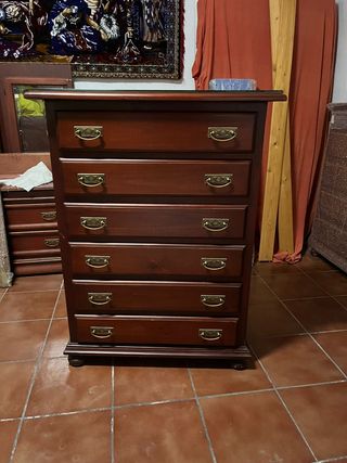 Cómoda 6 cajones madera