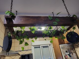 Estantería rústica cocina para colgar todo cosas