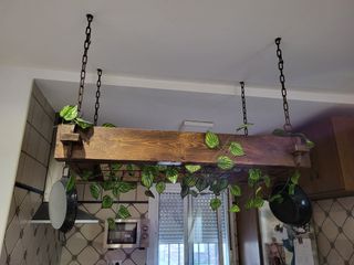 Estantería rústica cocina para colgar todo cosas