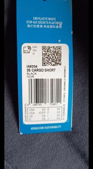 Adidas Pantalón Corto Negro