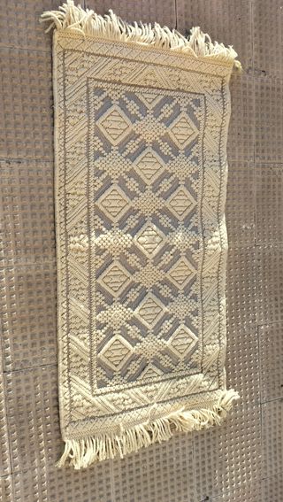 Alfombras lana beige, de felpa pura lana virgen