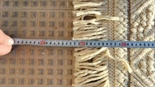 Alfombras lana beige, de felpa pura lana virgen