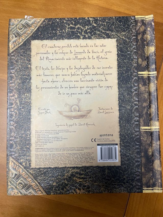 El cuaderno perdido. Leonardo Da Vinci pop-up book