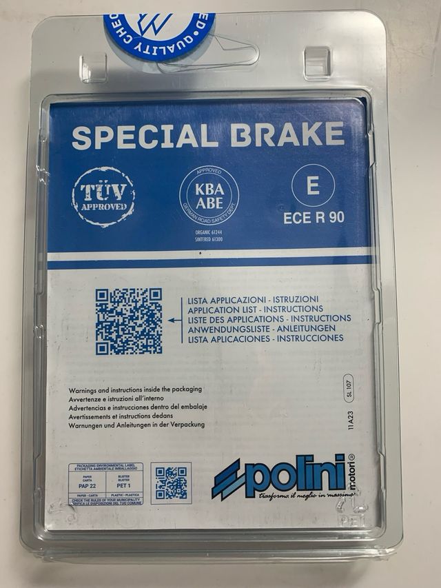 Pastillas freno moto polini