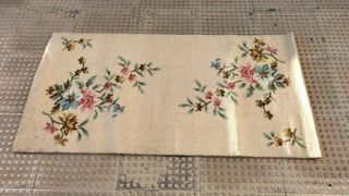Alfombra lana virgen - Flores Beige